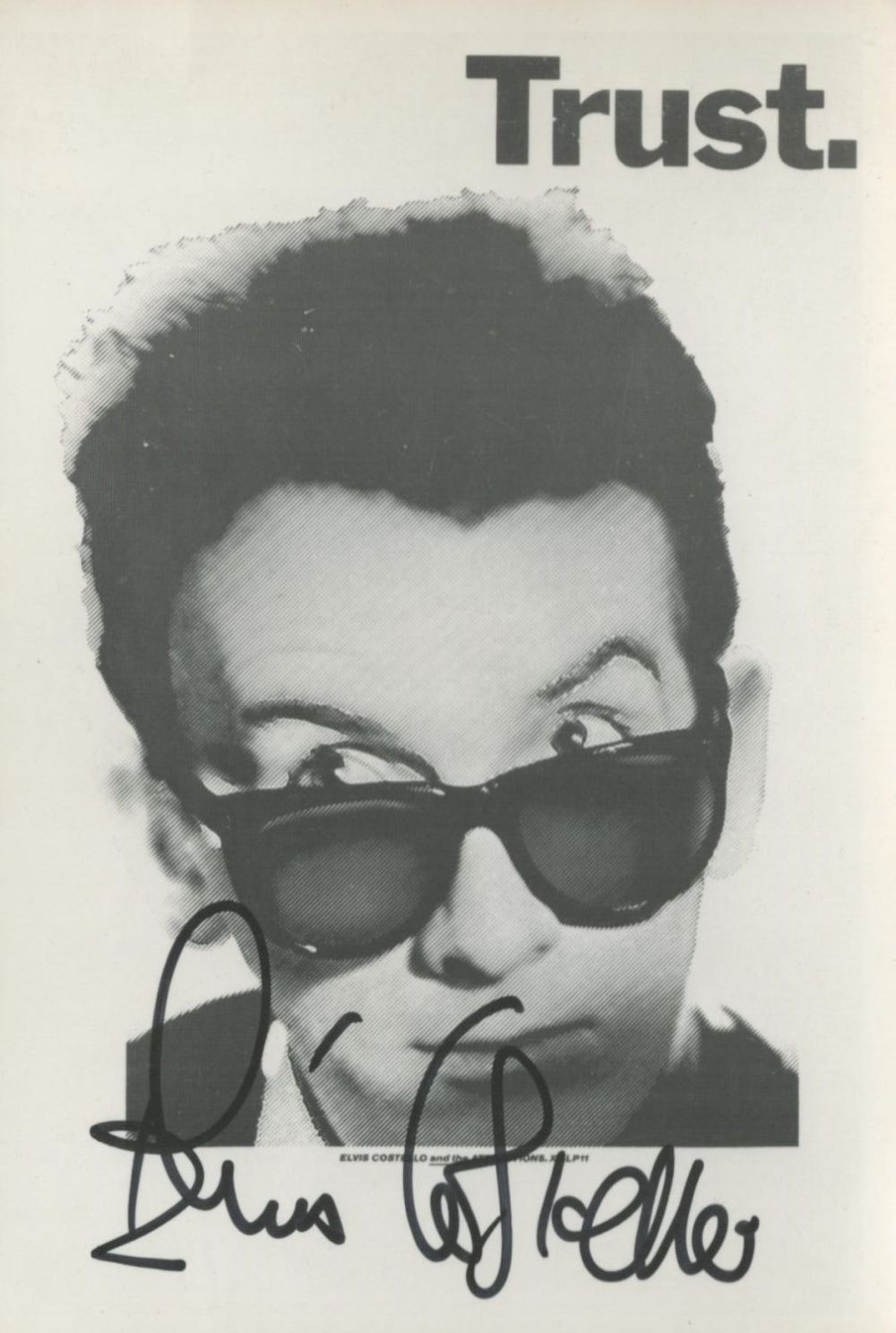 Lot 167: Music Elvis Costello signed 6 x 4 inch...