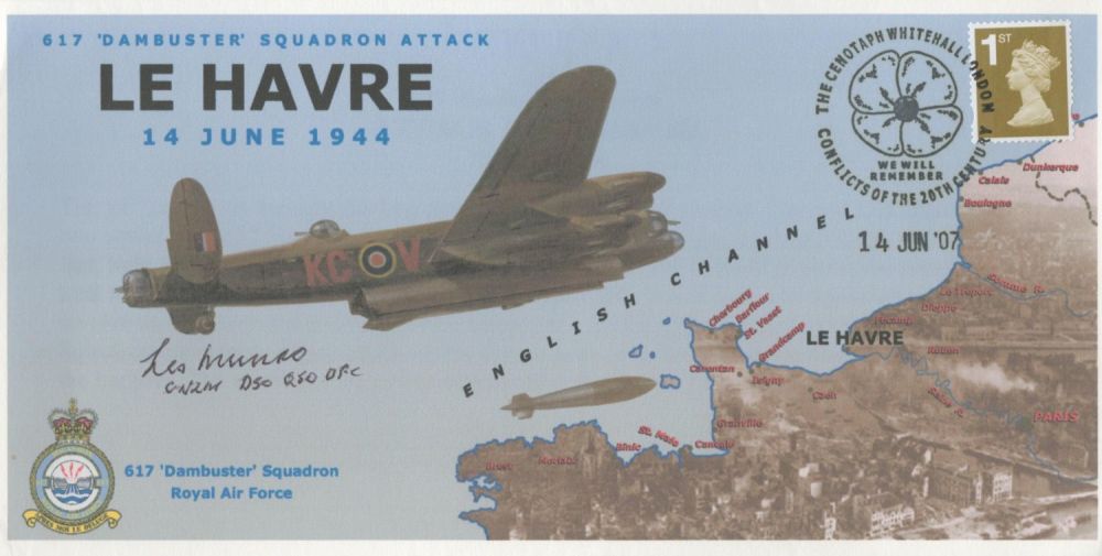 Lot 205: WW2 Dambuster Les Munro signed 2007 617 Sqn...