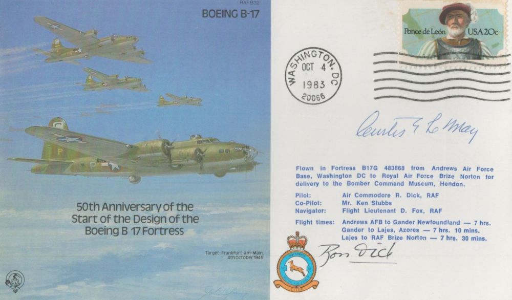 Lot 230: WW2 US Gen Curtis Le May signed Boeing...
