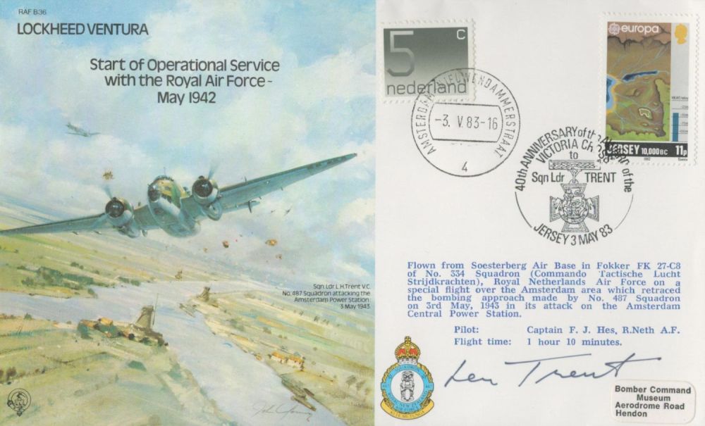 Lot 233: WW2 Great Escaper Leonard Trent VC signed Lockheed...