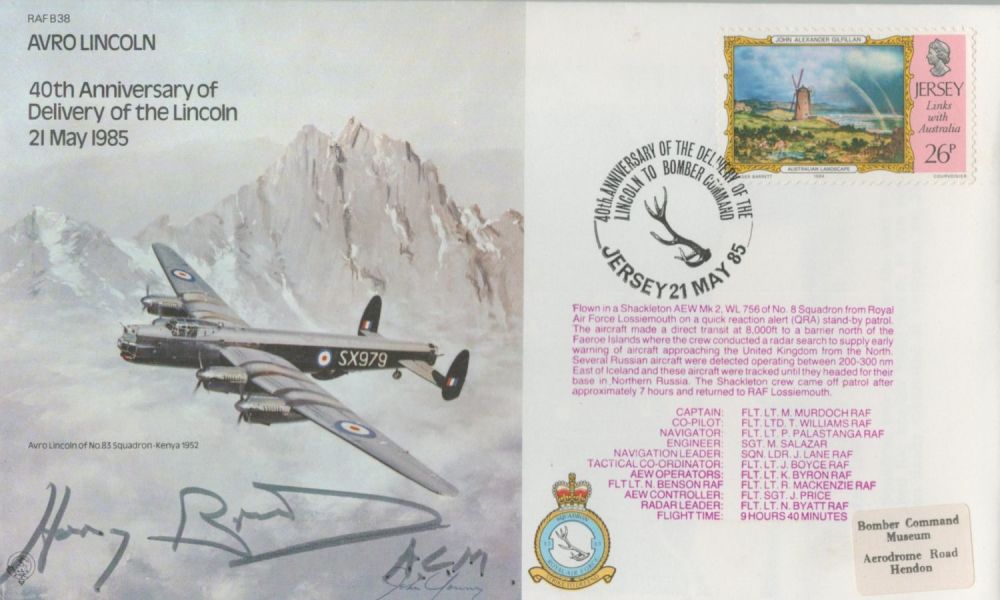 Lot 234: WW2 fighter ace ACM Harry Broadhurst signed Avro...