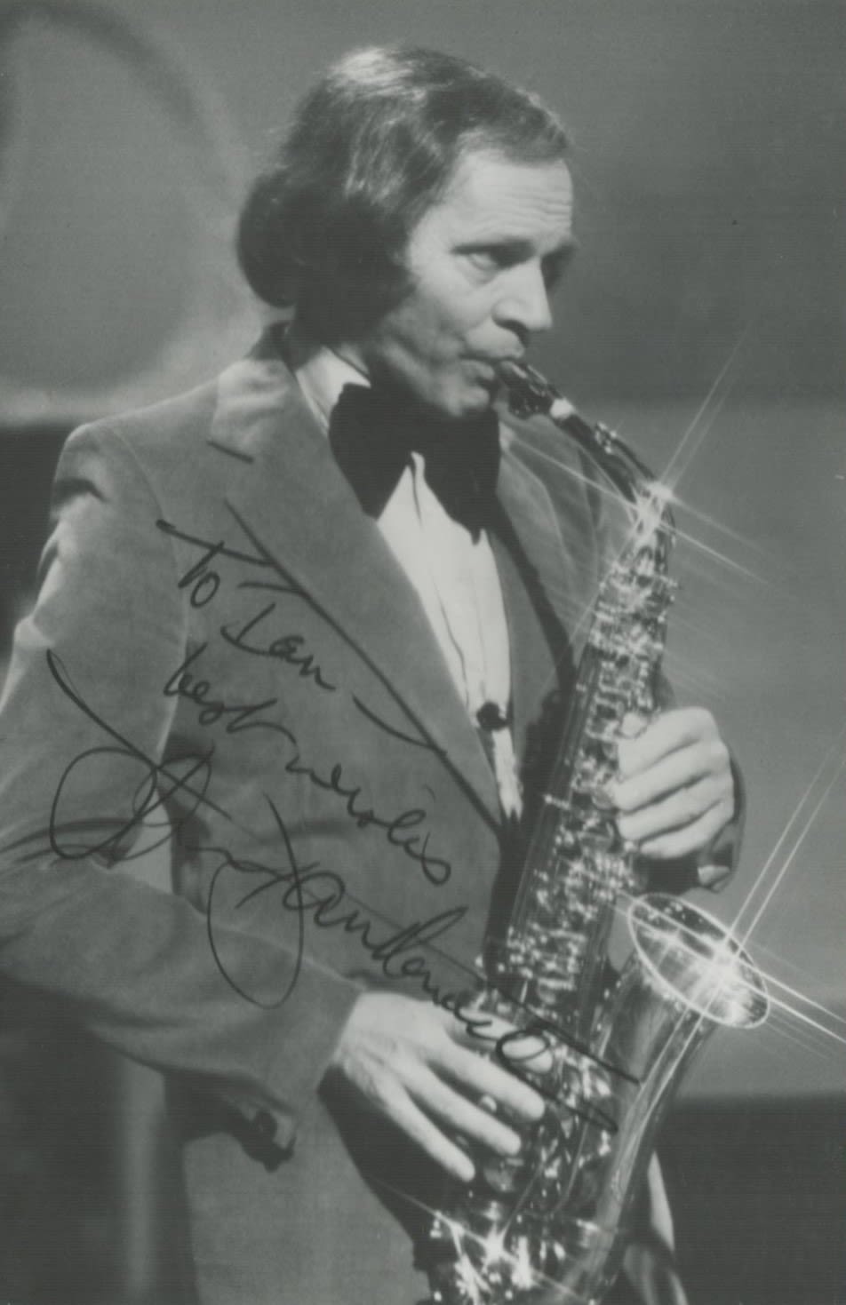 Lot 236: Johnny Dankworth signed 6 x 4 inch b/w...