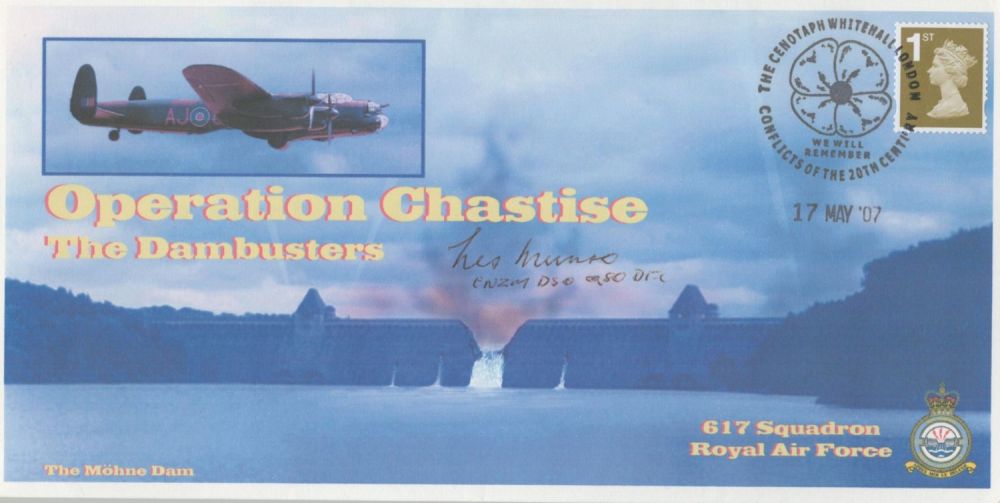 Lot 246: Dambuster raid pilot Les Munro DSO DFC signed...