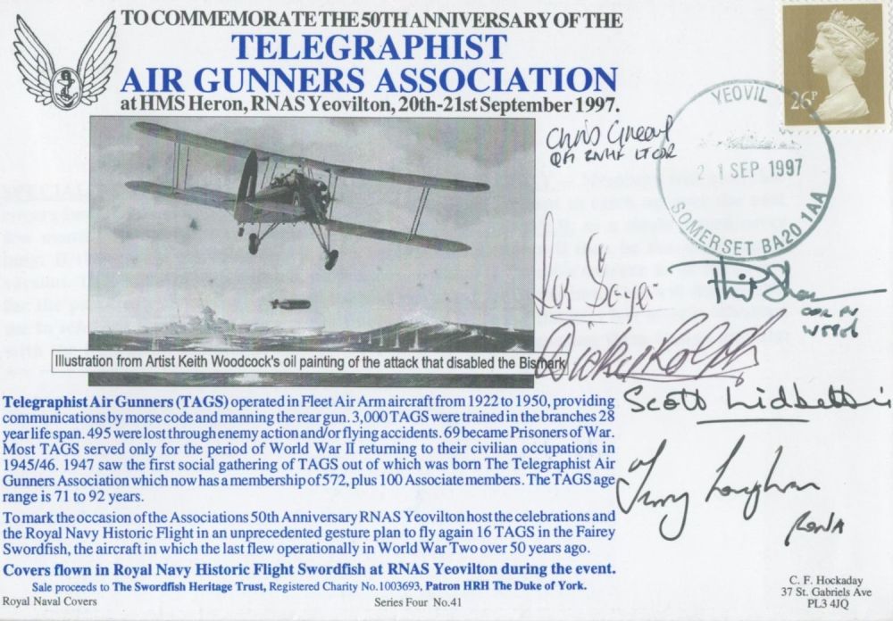 Lot 250: Navy Air Gunners multiple signed official cover RNC...