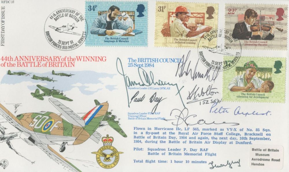 Lot 256: Battle of Britain aces multiple signed 44th ann...