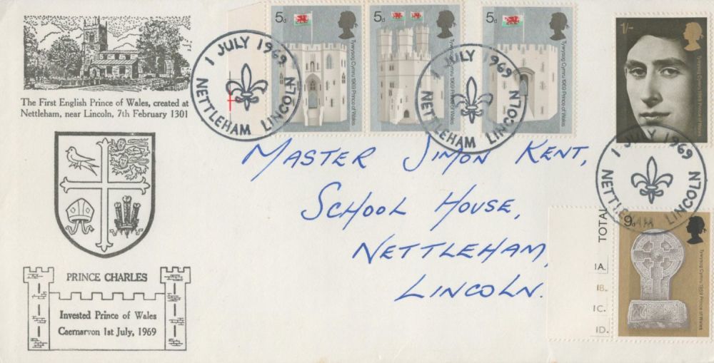 Lot 276: Prince of Wales 1969 official Nettlesham FDC, neat...