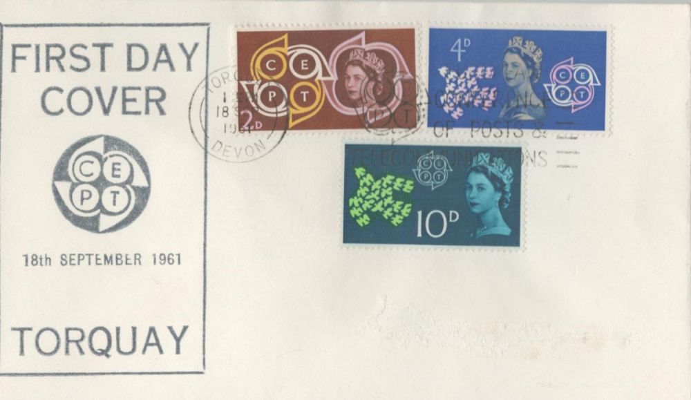 Lot 293: 1961 CEPT FDC with Torquay Conference CDS slogan...
