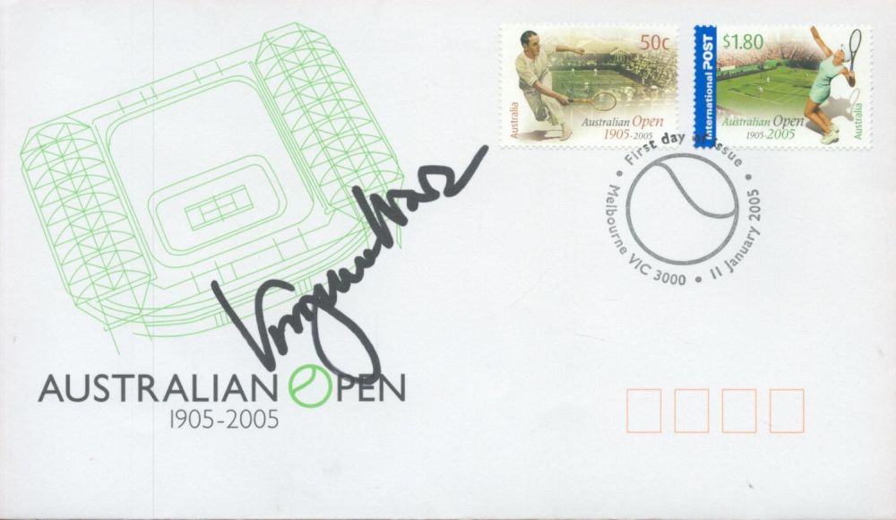 Lot 62: Tennis Virginia Wade signed Australian Open 1905 -2005...