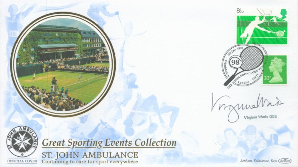 Lot 63: Tennis Virginia Wade signed Great Sporting Events Collection...
