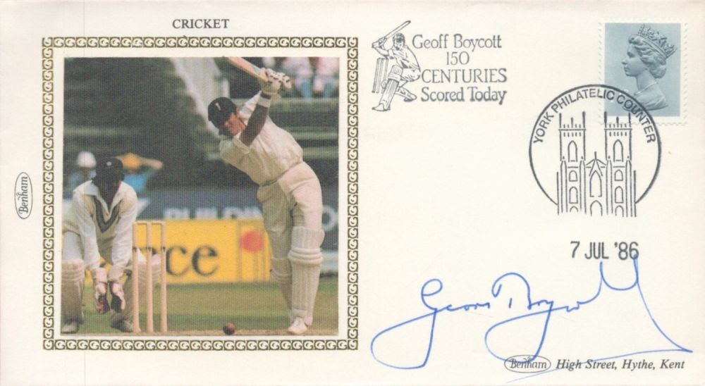 Lot 81: Cricket Geoffrey Boycott signed Cricket 150 centuries scored...
