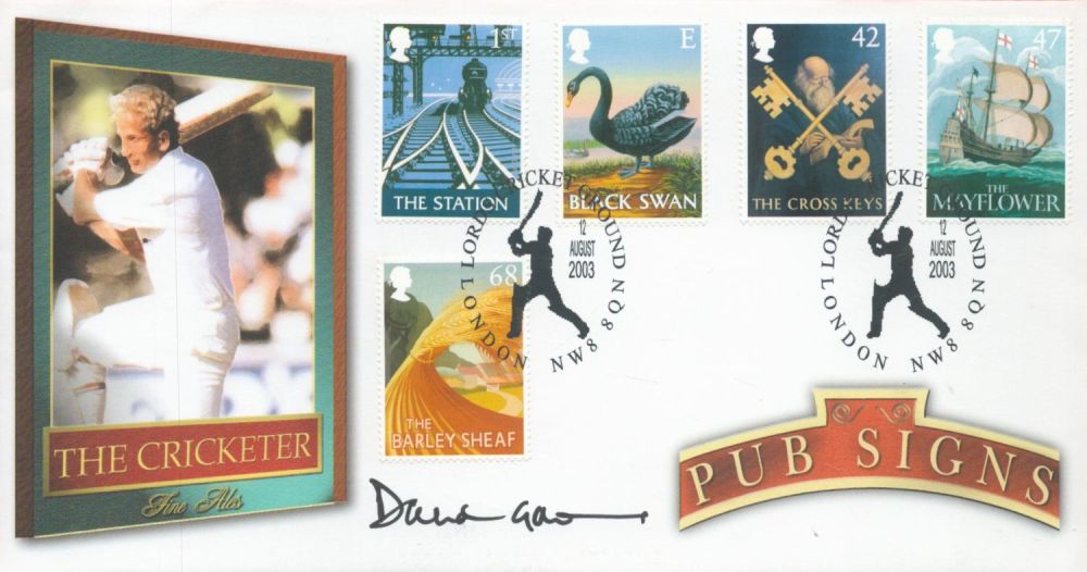 Lot 93: Cricket David Gower signed The Cricketer Pub Signs...