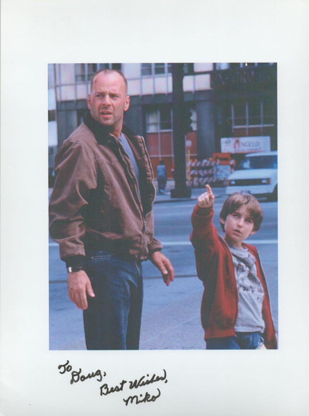 Lot 115: Miko Hughes signed Mercury Rising 10x8 colour photo....