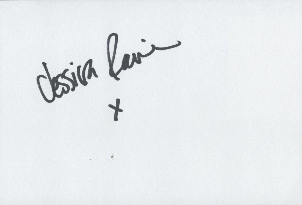 Lot 162: Jessica Raine signed 6x4 album page. Raine is...
