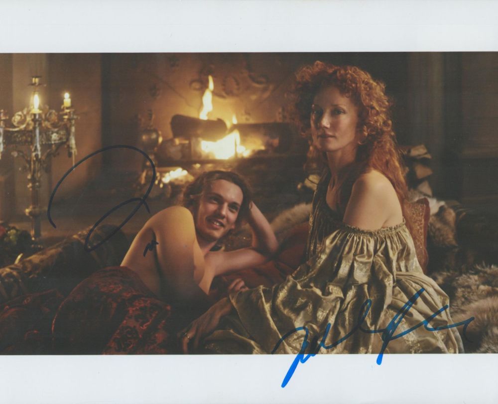 Lot 179: Jamie Campbell Bower and Joely Richardson signed 10x8...