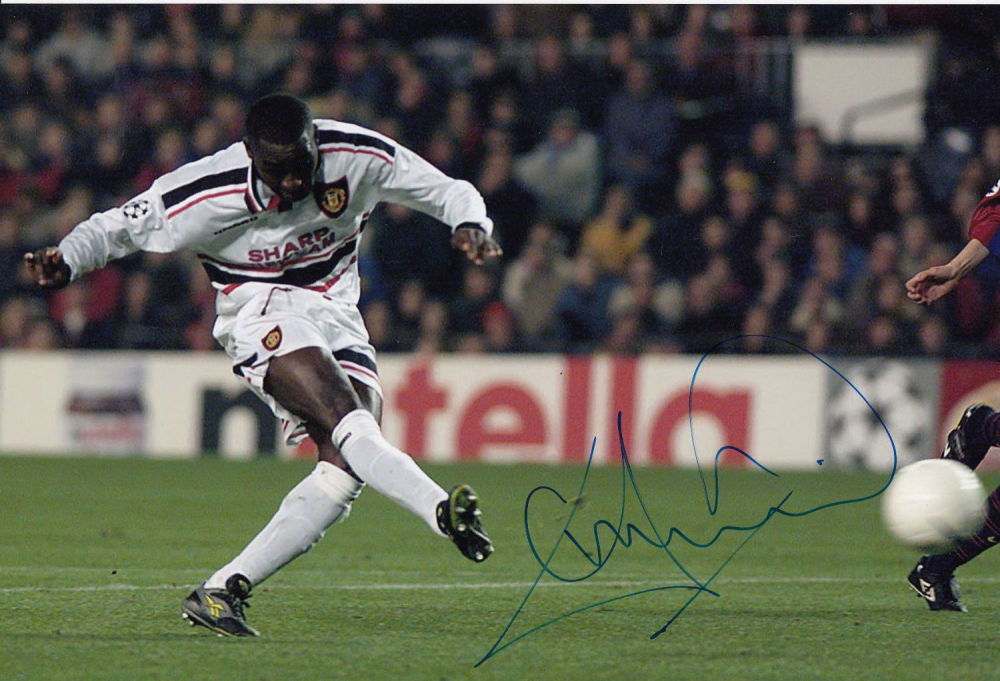 Lot 224: Autographed ANDY COLE 12 x 8 photo -...