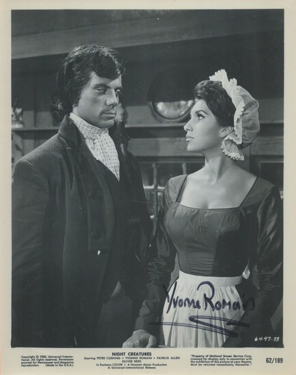 Lot 233: Yvonne Romain signed 10x8 vintage black and white...