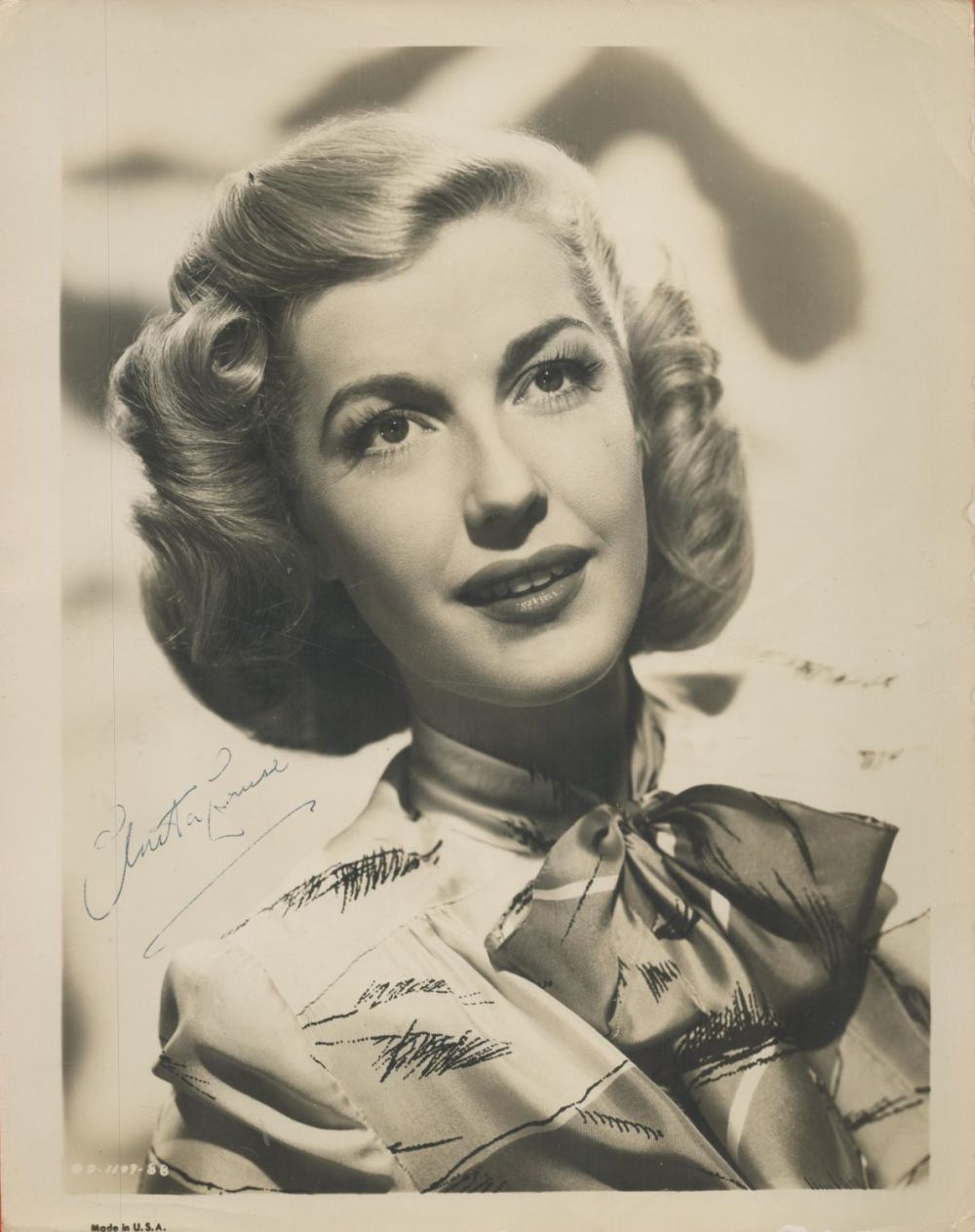 Lot 239: Anita Louise signed 10x8 vintage black and white...
