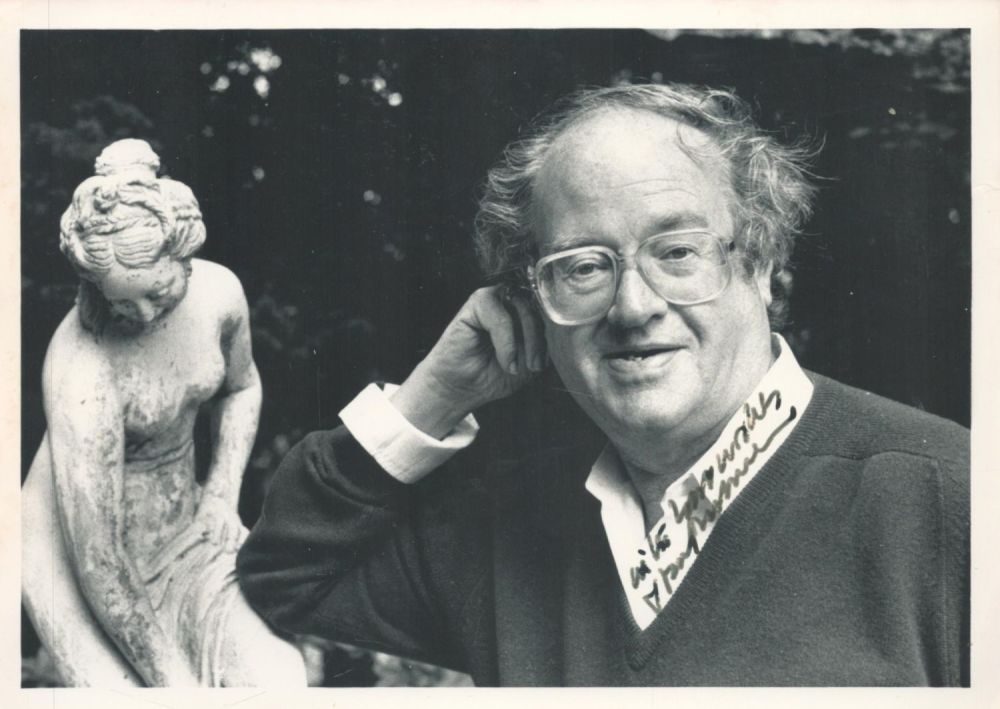 Lot 259: Sir John Mortimer signed 7x5 black and white...