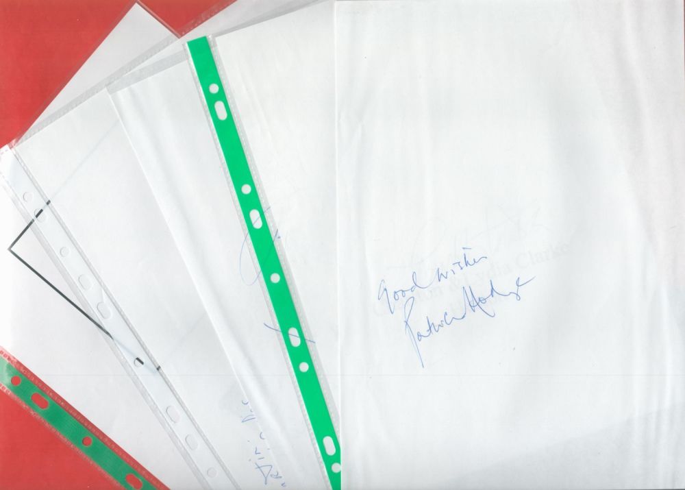 Lot 304: TV Music Autograph Collection of 9 Signatories on...
