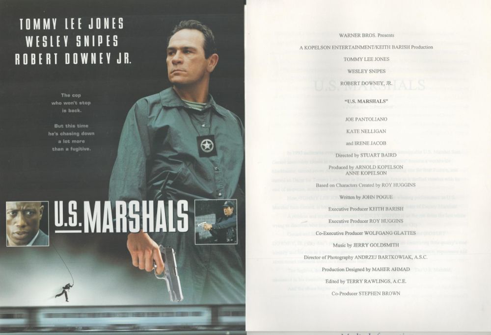 Lot 305: Warner Bros US Marshals Production Notes, Lots of...