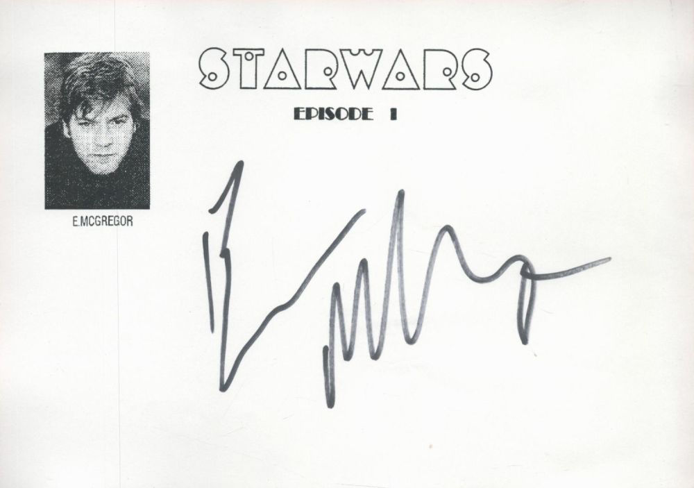 Lot 309: Star Wars Actor Ewan McGregor Signed Star Wars...