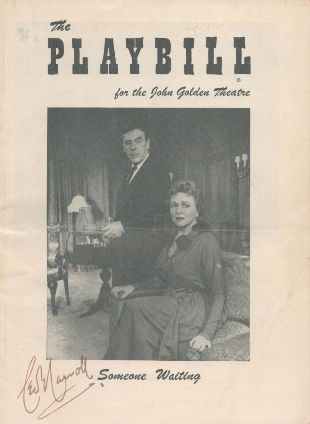 Lot 317: English Actor Leo G Carroll Signed Someone Waiting...