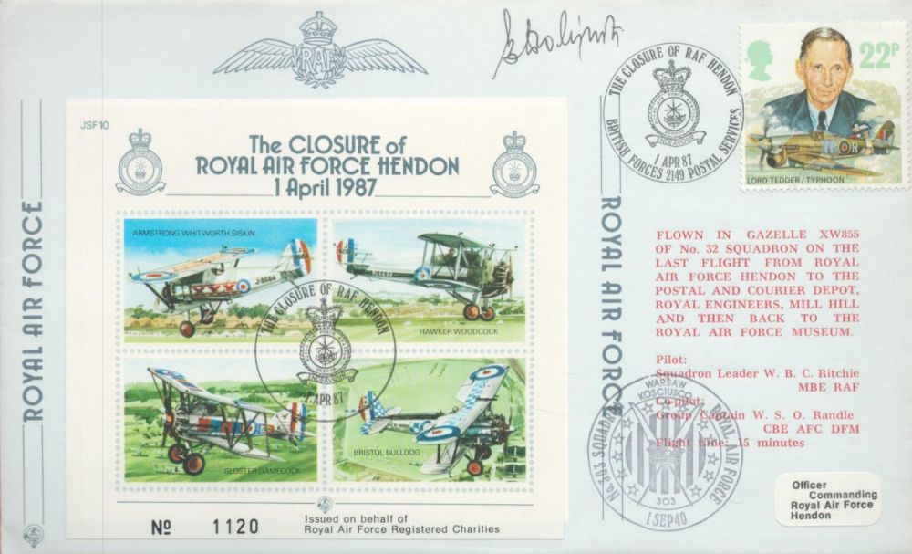 Lot 360: WW2 RAF Sqn Ldr BH Drobinski DFC Signed...
