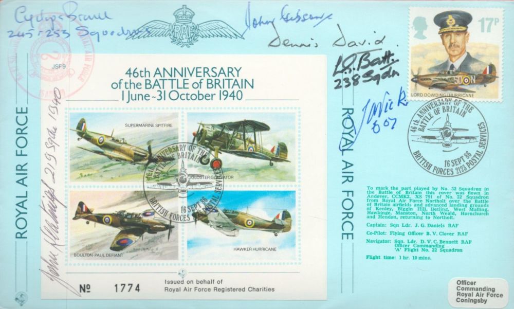 Lot 361: WW2 P/O Dennis David, Sgt Cyclops Brown, Flt...