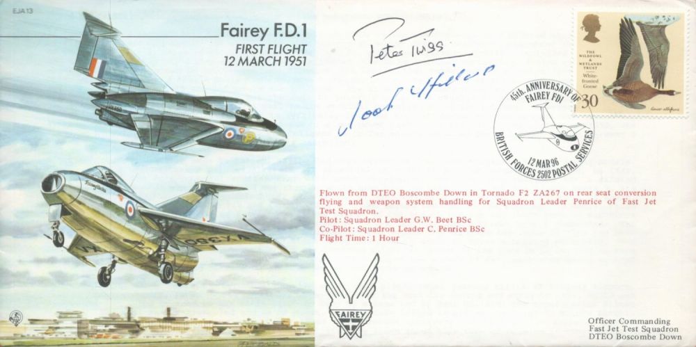 Lot 366: RAF Peter Twiss and one other Signed Fairey...