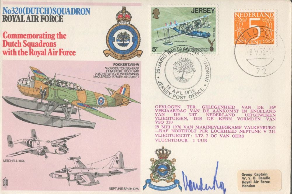 Lot 374: WW2 RAF Hans Van Der Kop Signed No320...