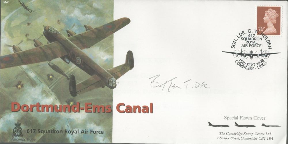 Lot 375: WW2 RAF F/O Bernard Kent (617 Sqn) Signed...