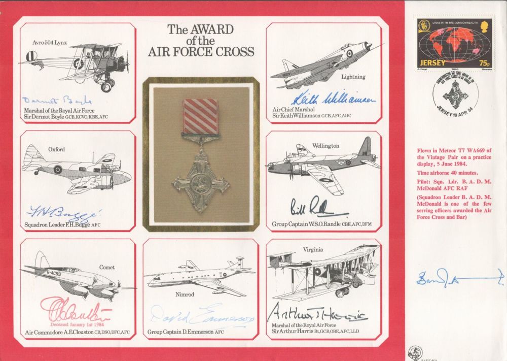 Lot 379: Award of the Air Force Cross WW2 cover...