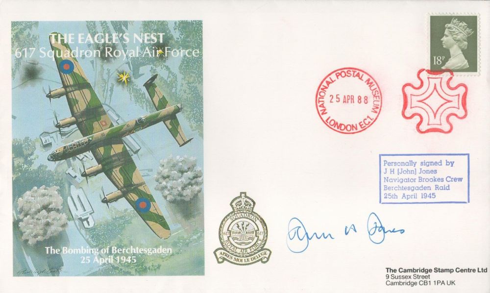 Lot 384: WW2 RAF John Jones Brookes Crew Signed Berchtesgaden...