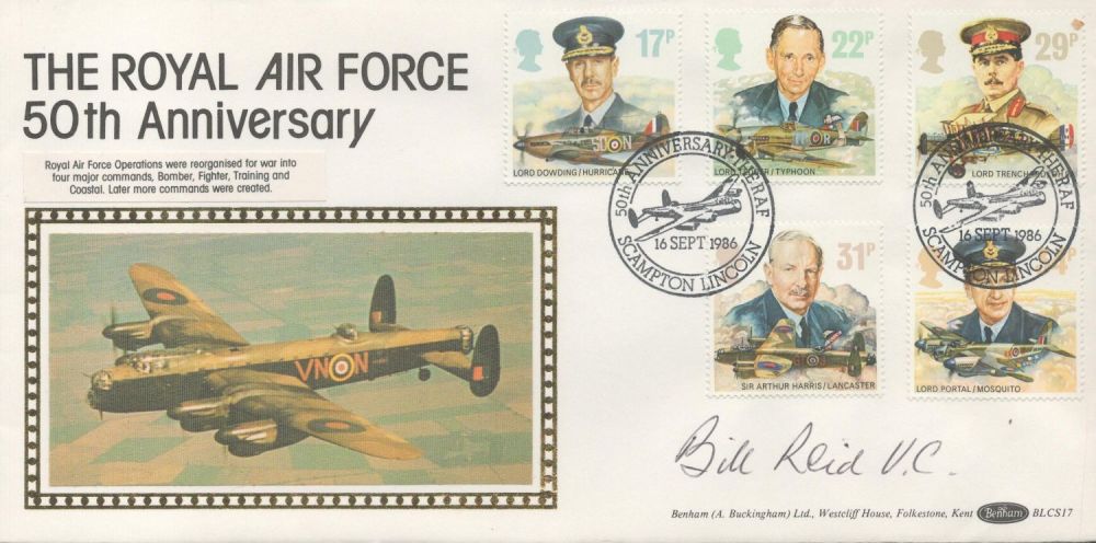 Lot 395: WW2 RAF FLt Lt Bill Reid VC Signed...