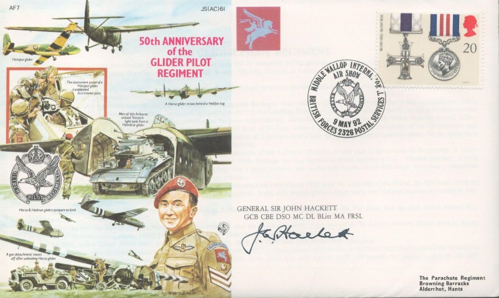Lot 399: British Army General Sir John Hackett Signed 50th...