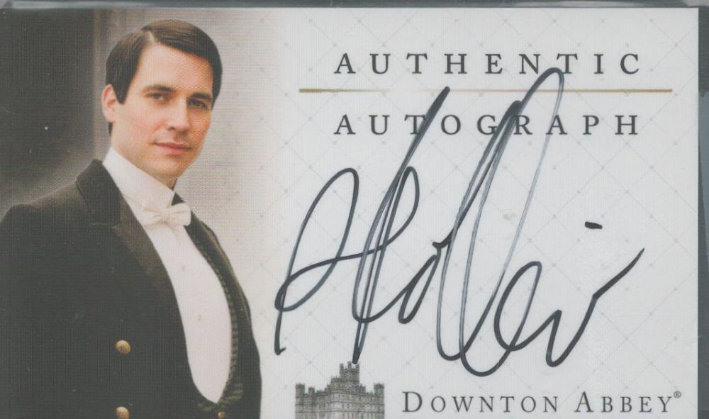 Lot 410: Actor, Robert James-Collier signed Downton Abbey collectable trading...