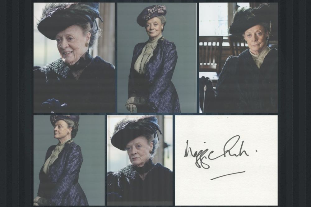 Lot 413: Actor, Maggie Smith signature collection featuring 5 colour...