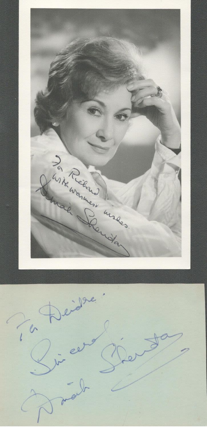 Lot 415: Actor, Dinah Sheridan signature piece featuring a signed...