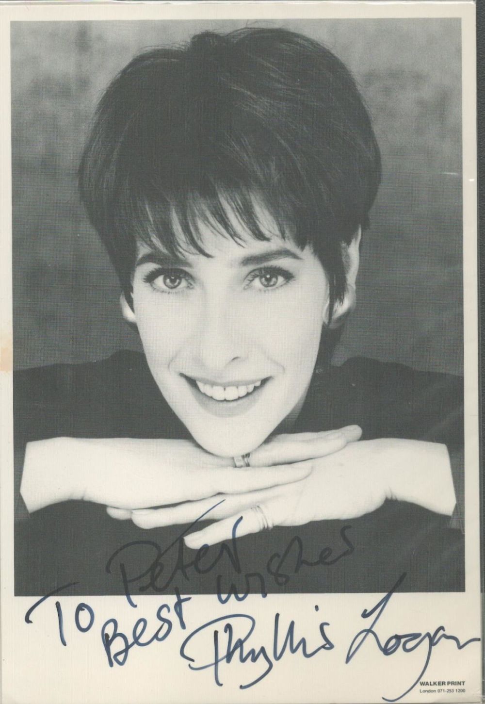 Lot 417: Actor, Phyllis Logan signed 6x4 black and white...
