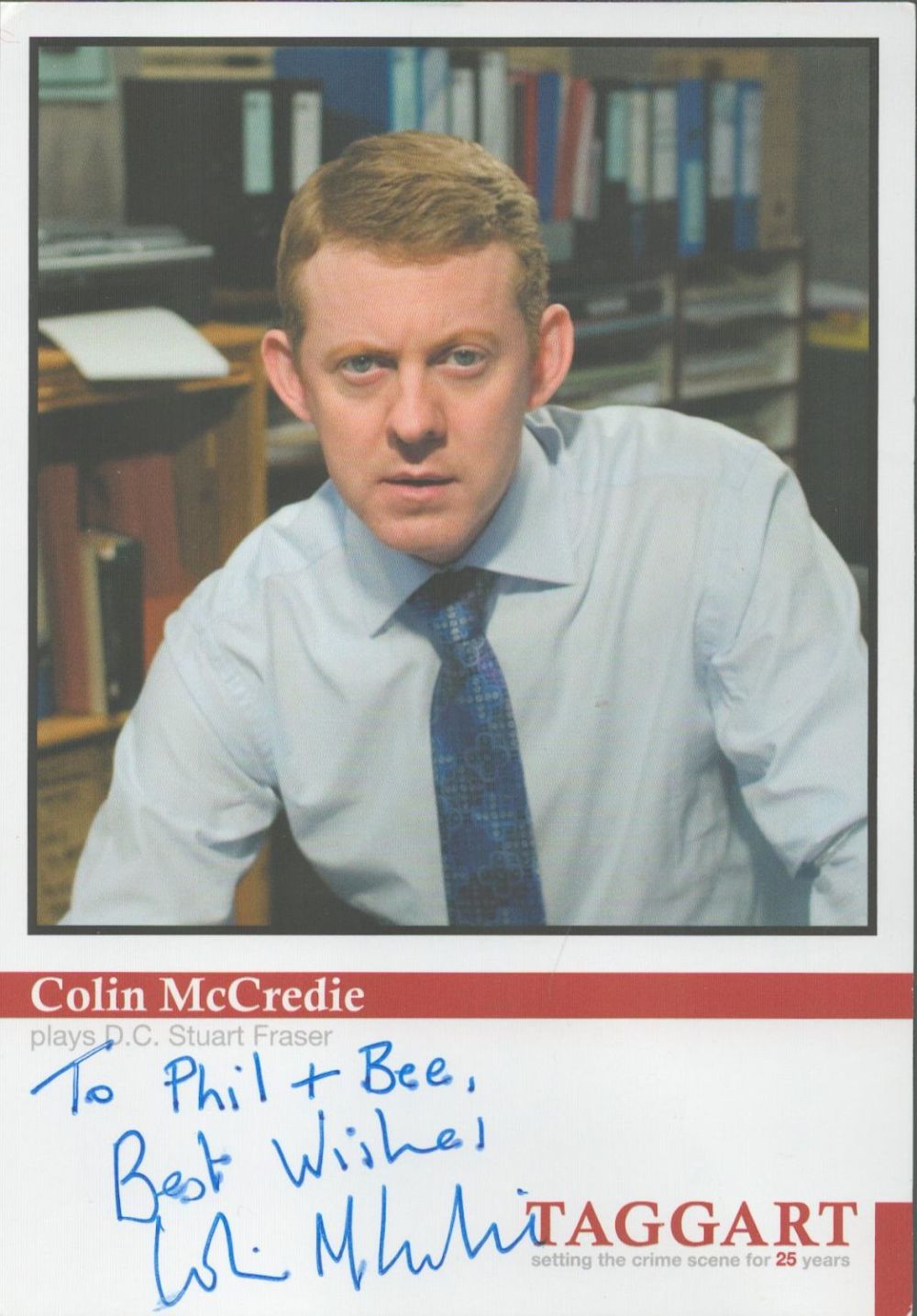 Lot 418: Actor, Colin McCredie signed 6x4 Taggart colour promo...