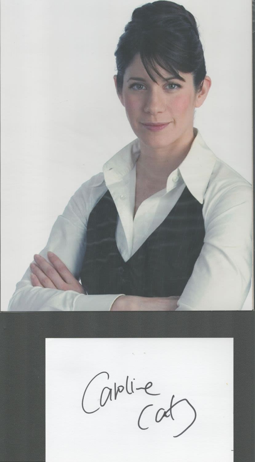Lot 429: Actor, Caroline Catz signature piece featuring a 10x8...