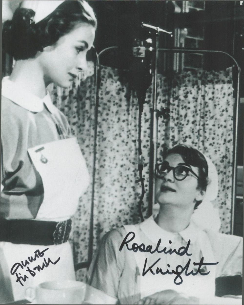 Lot 443: Actors, Rosalind Knight and Ann Firbank signed 10x8...