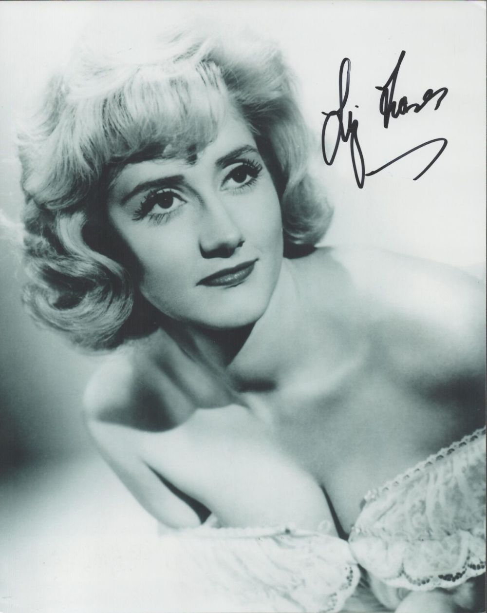Lot 452: Actor, Liz Fraser signed 10x8 black and white...