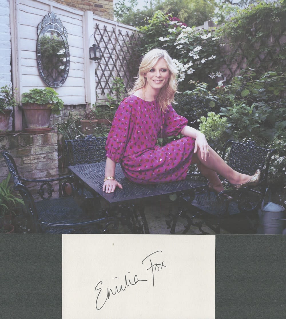 Lot 467: Emilia Fox signed album page and unsigned colour...