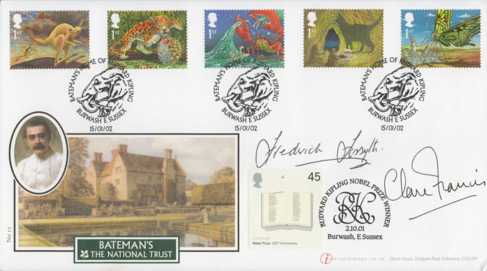 Lot 472: Frederick Forsyth and Clare Francis signed Bateman's The...