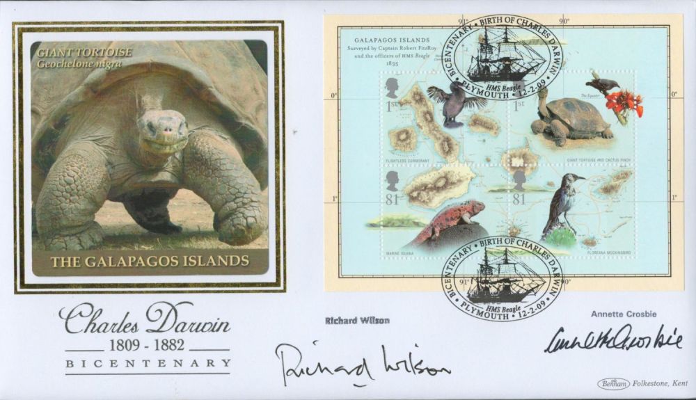 Lot 484: Richard Wilson and Annette Crosbie signed Charles Darwin...