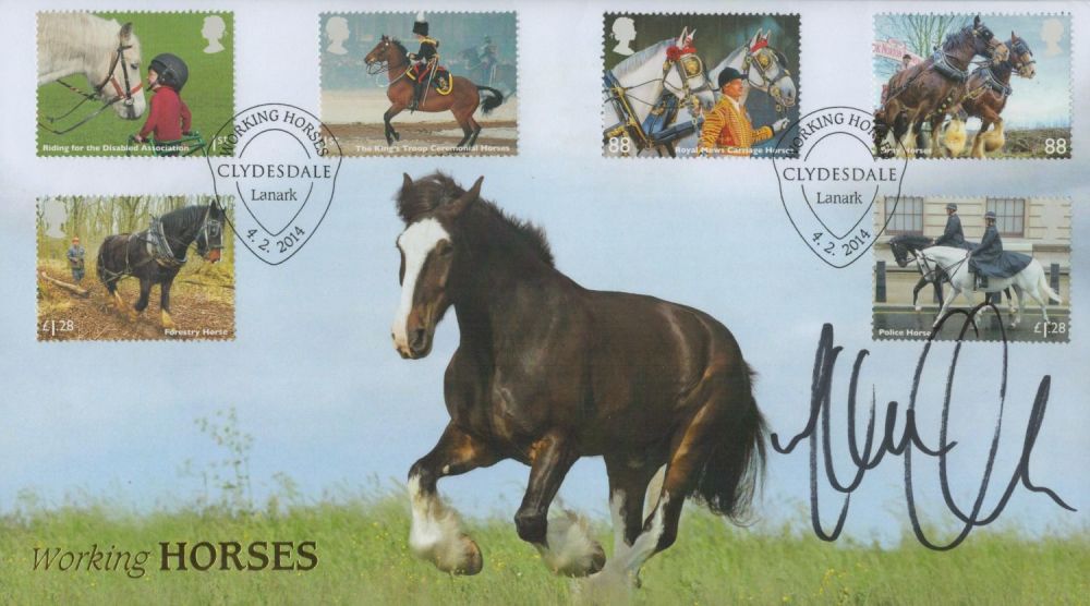 Lot 492: Martin Clunes signed Working Horses FDC. Includes 6...