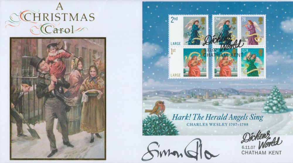 Lot 494: Simon Callow signed A Christmas Carol FDC. Includes...