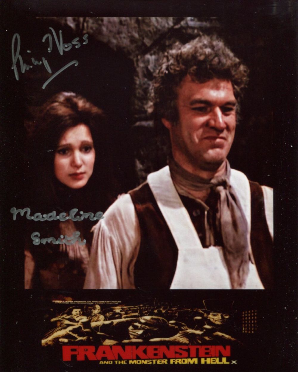 Lot 520: Frankenstein horror movie photo signed by the late...