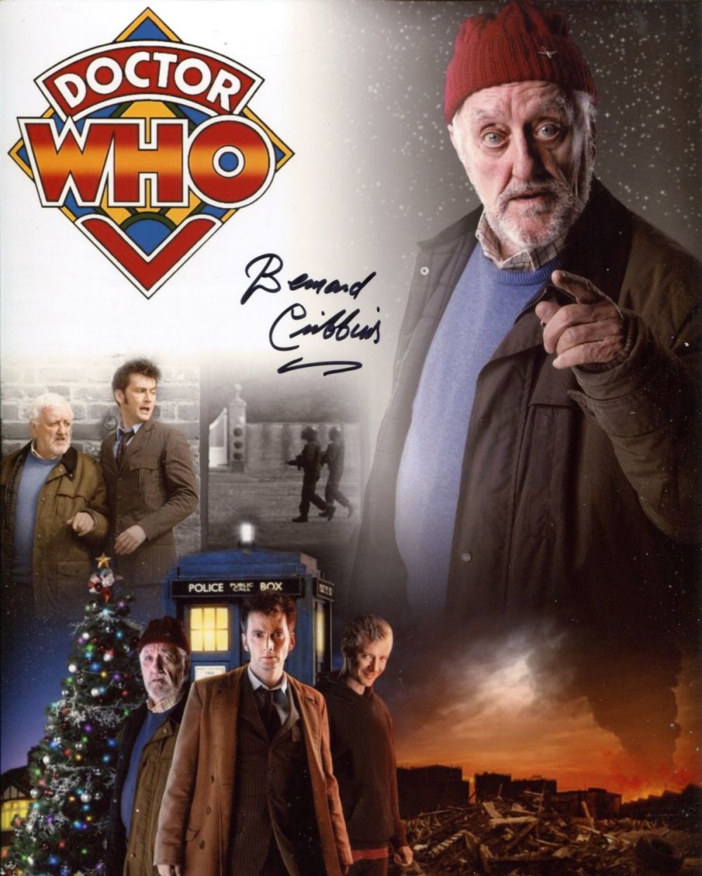 Lot 534: Doctor Who Wilf Mott montage 8x10 photo signed...